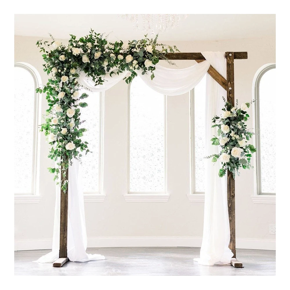 Wholesale dusty rose chiffon drape curtains wedding ceiling arch drapes