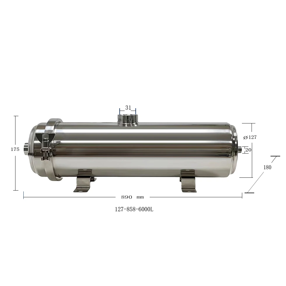 K127-6000L stainless steel household PVDF ultrafiltration membrane high-efficiency purification device industrial water filter