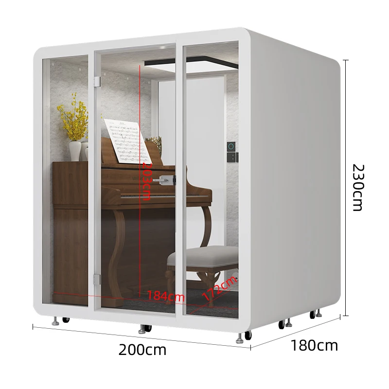 Portable Easy Movable Soundproof Acoustic Booth Vocal Recording Booth Office Phone Booth Meeting Pod