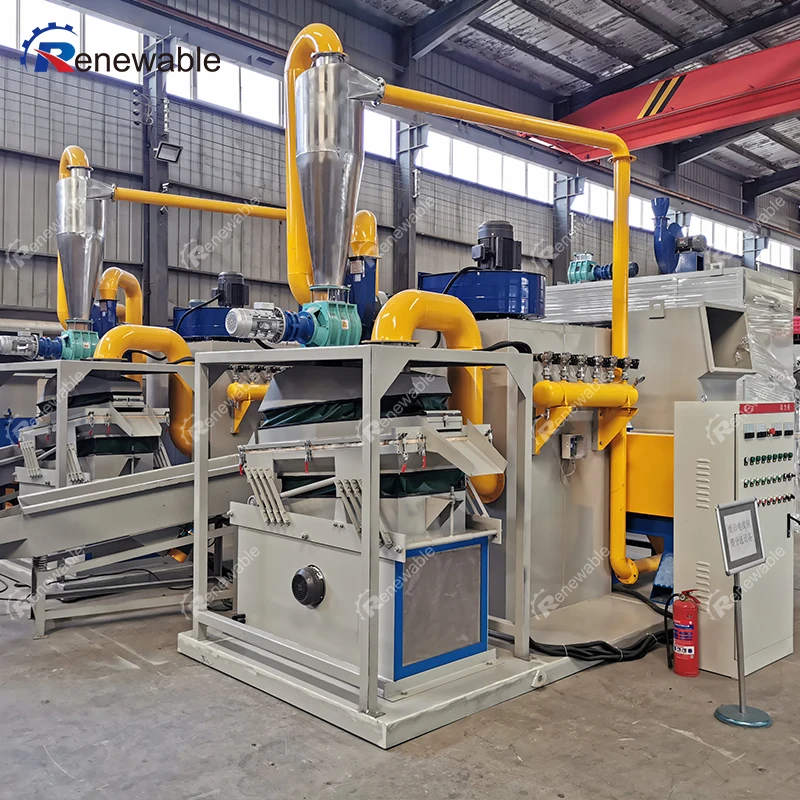 Customized 99% Copper Recycling Machine Scrap Cable Copper Wire Granulator With Dust Collection System