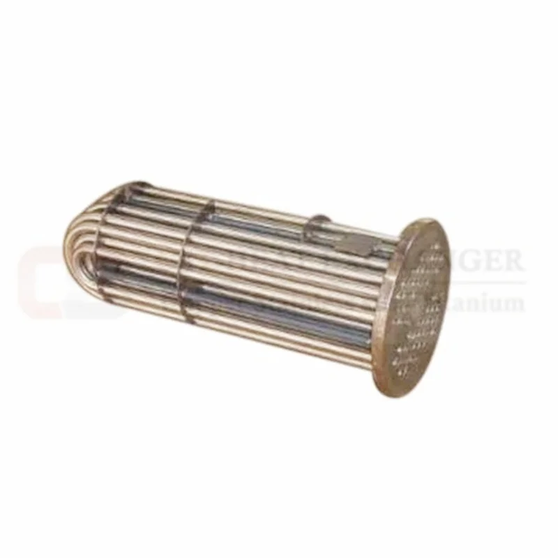 Double Tube Bundle For Tube In Shell Type Swimming Pool Heat Exchanger