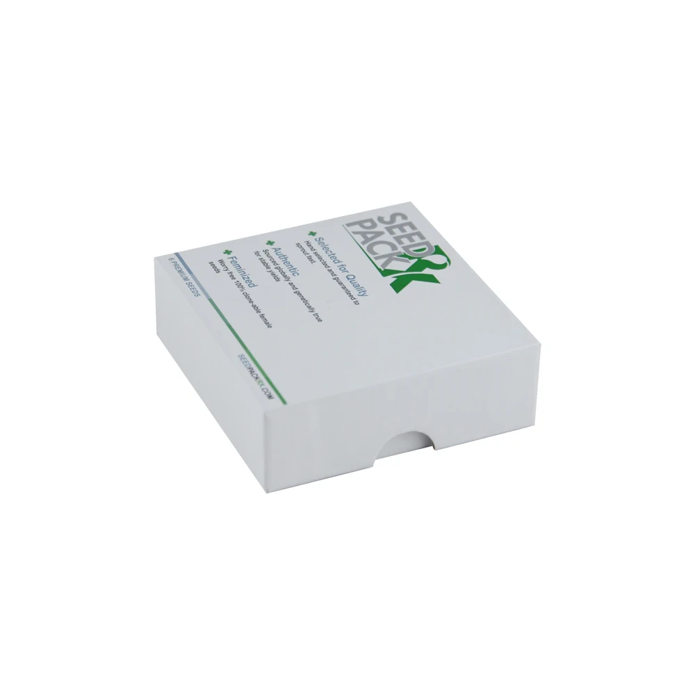 Wholesale Recyclable Rigid Plantable Paper Seed Packaging 2 piece Gift Box With blister And Eva Foam Insert