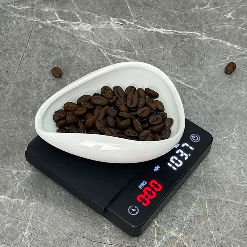 Espresso Bean Dish Tea Barista Tools Dosing Scoop Ceramic Measuring Accessories Cup Coffee Bean Dosing Tray