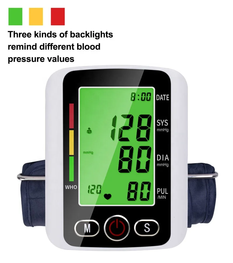 Portable Home Use Functional Smart Automatic 24 Hour Blood Pressure Monitor With LCD