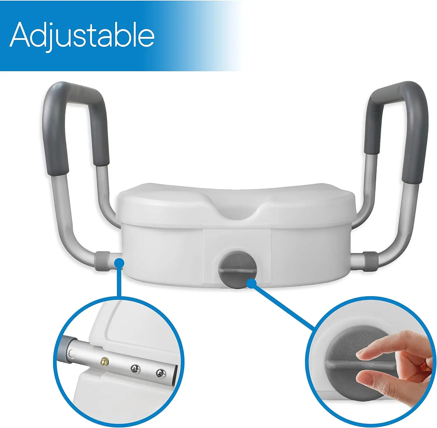 Chair raised toilet seat lift assistance for elderly people