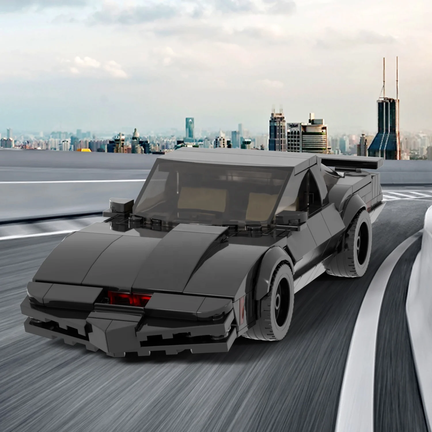 Knight Rider Sport black car vehicles  Movie Race Car Building Block sets Home Decoration christmas Puzzle toys for boys