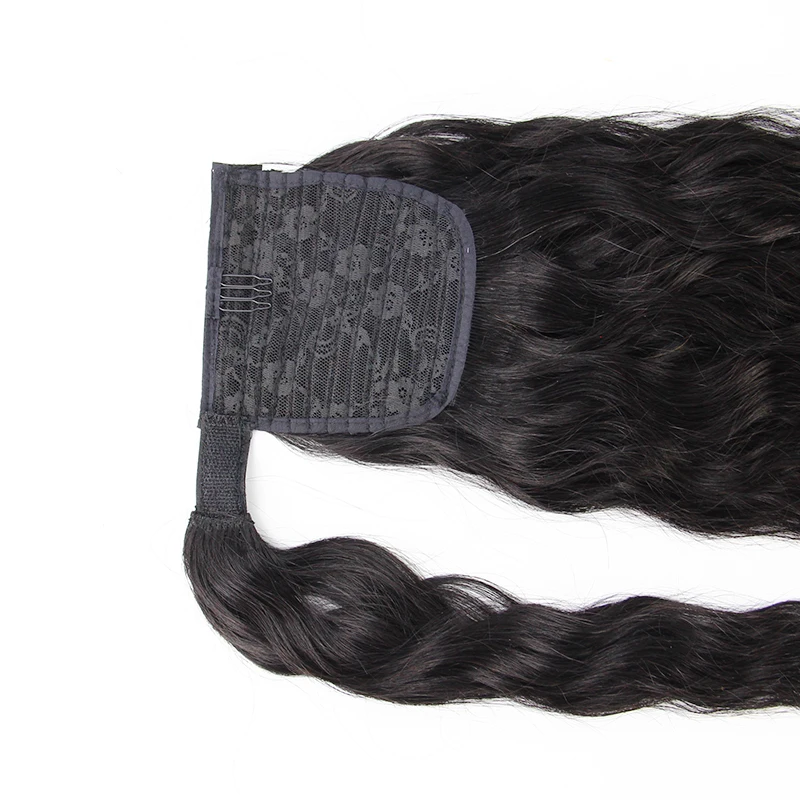 Natural Wrap Around Drawstring Ponytail 100% Virgin Human Hair Silky Straight, Remy Brazilian Human Hair Ponytails