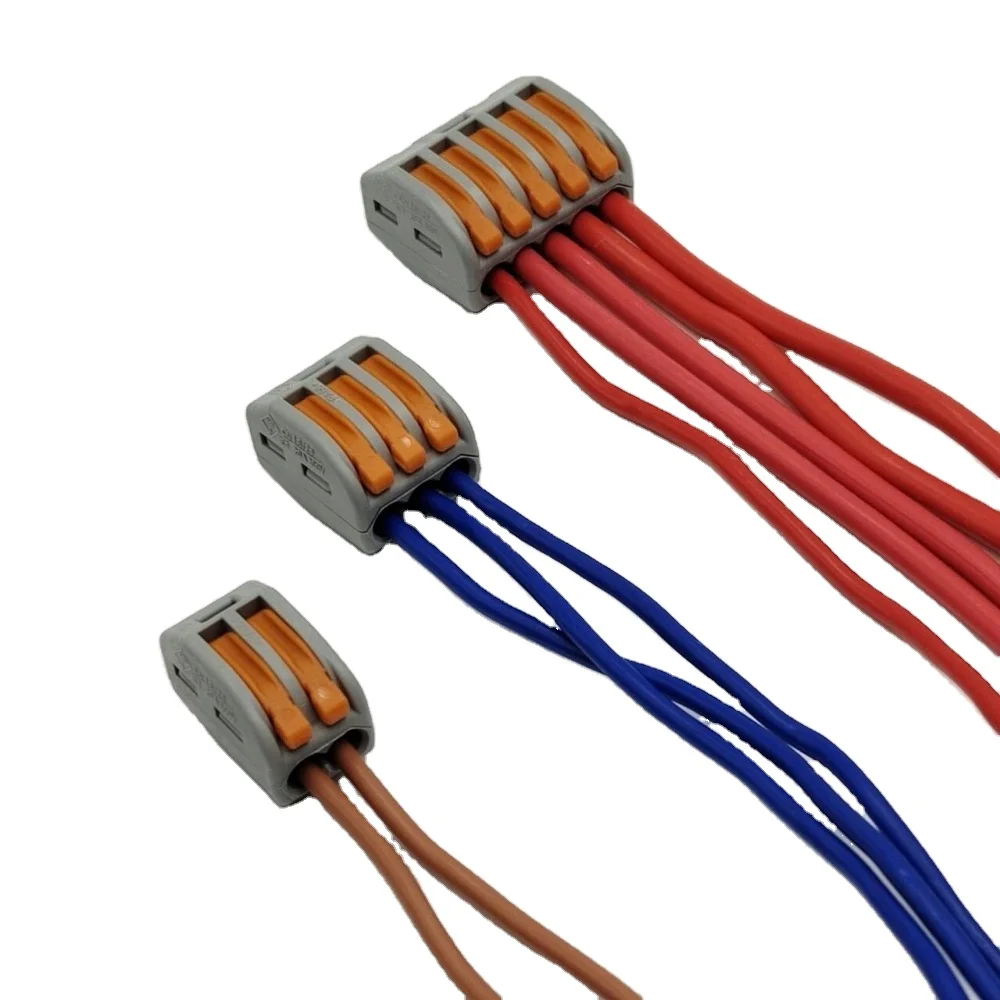 222 серии wagos электрические разъемы 222-412 222-413 222-415 2 3 5 pin быстросъемные клеммные блоки 412 413 415