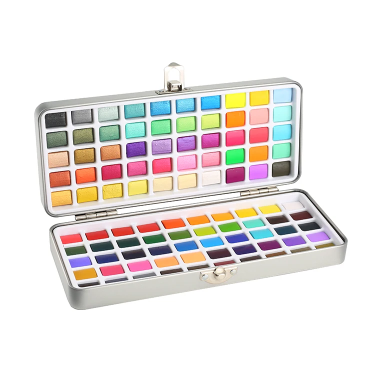 Custom Watercolor Paint Cake Solid Water Color Paint Set With Free Brush