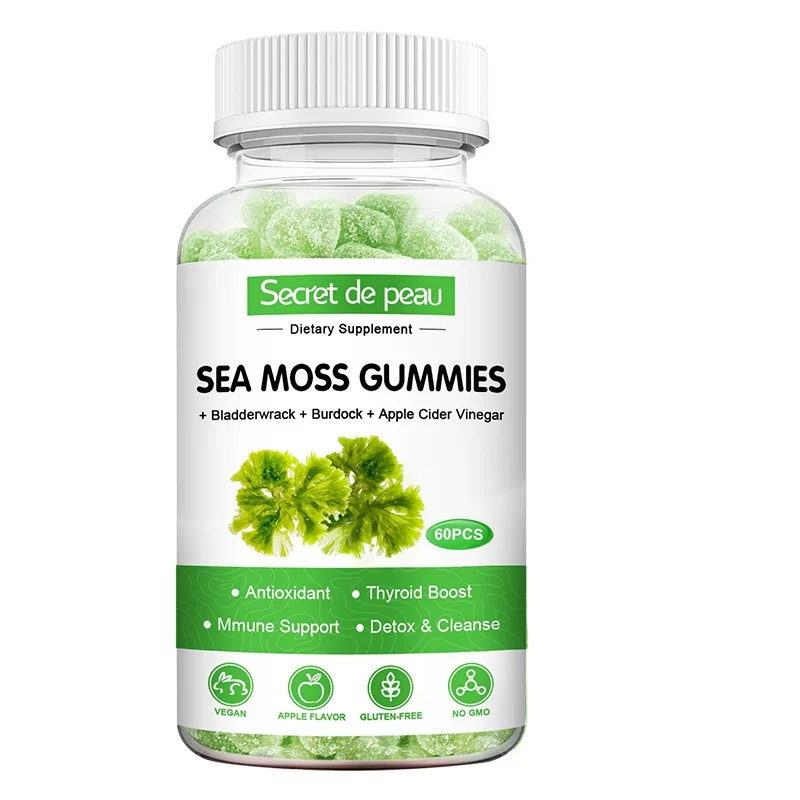 Жевательные резинки из ирландского Моха с корнем Bladderwrack и Burdock-60 жевательных