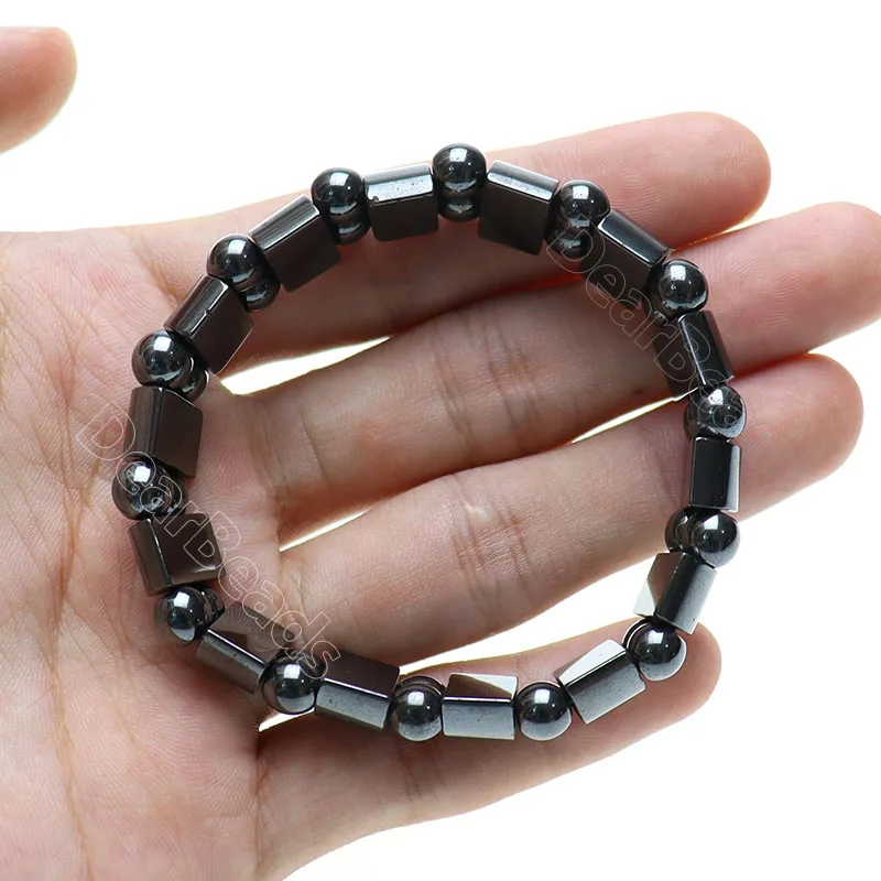 Natural Hematite  Bracelets Bangle Healing stone Customized Beads Bracelet For Women man