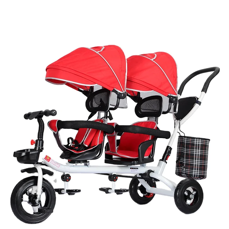 Hot Sale Children Tricycle Double Baby Bicycle Twin Stroller Baby Lightweight Stroller