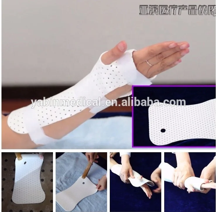Medical Therapy Equipment Thermoplastic Hand And Wrist Immobilization Splints For Orthopedicrapy