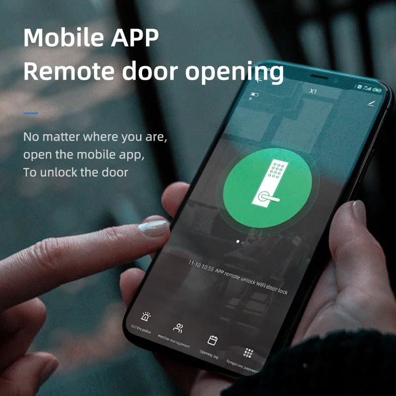  Смарт-замок дверной tuya smart life разблокировка по отпечатку пальца приложением