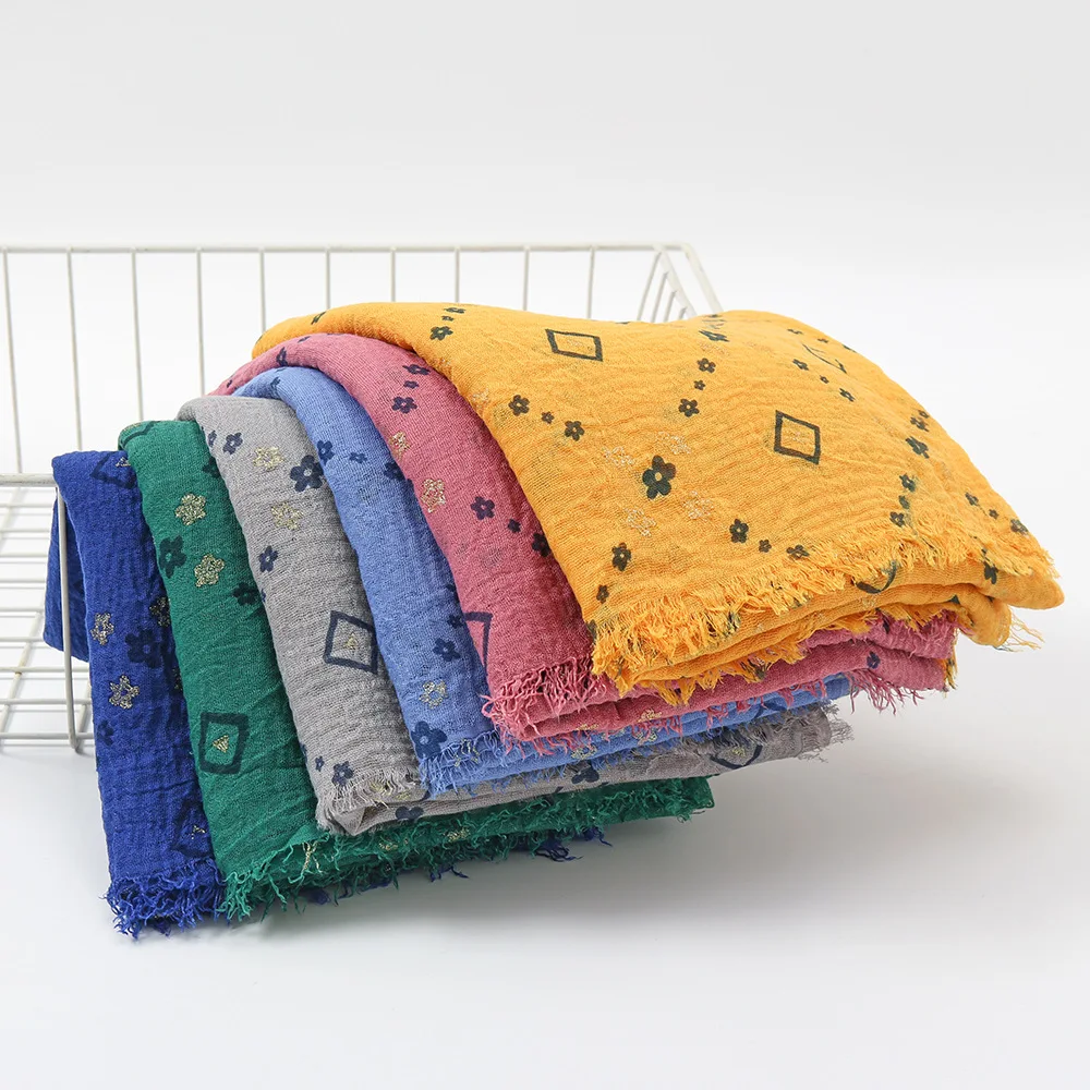 Оптовая продажа, плиссированный головной платок хиджаб