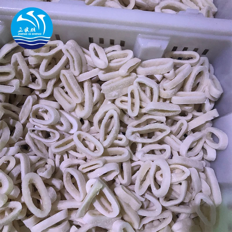 Новый сезон и хорошая цена, кольцо каламари с кожей от замороженных колец черного кальмара, завод IQF