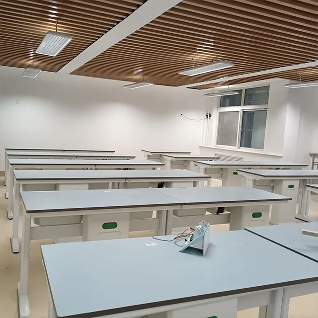 Manufacturer Laboratory Furniture Steel Work Table Lab Bench With Epoxy Resin Worktop