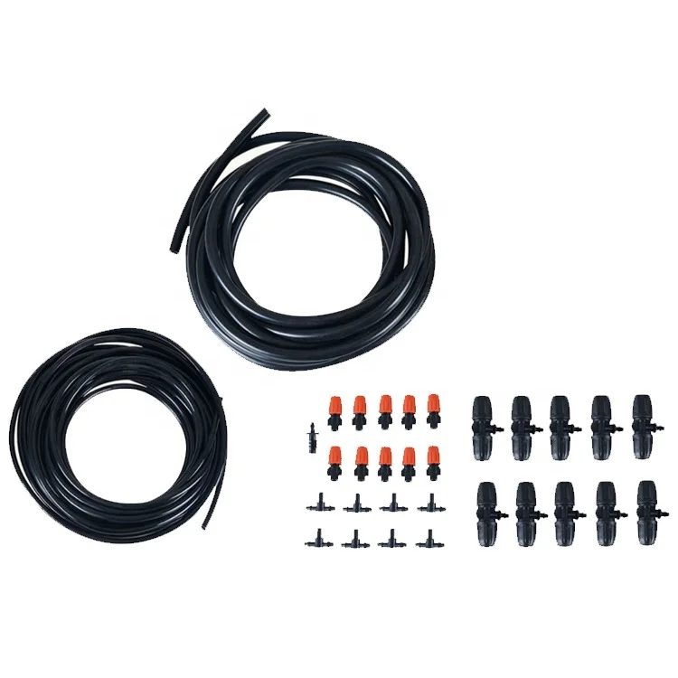 Drip Irrigation Kit, Garden Irrigation DIY System Garden Irrigation Adjustable Nozzle Automatic Watering Kits for Greenhouse