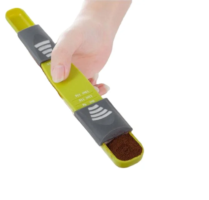 Adjustable measuring scoop eco friendly measuring spoon plastic measuring spoon for syrup