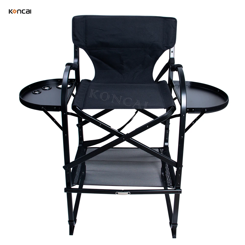 Unique Design Durable Salon Chair Beauty Aluminum Frame With Tray Folding Makeup Chair