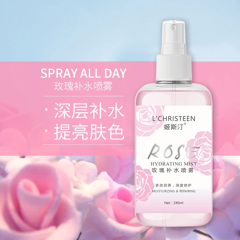 Hydrating Rosewater Facial Mist Oil Control Body Spray Skin Repairing Toner Morocco Rose Water