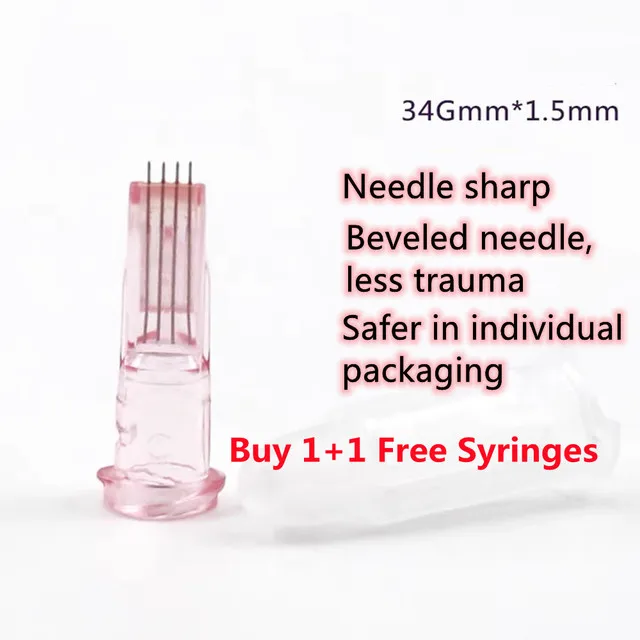 Crystal 4 Pin Multi Mesotherapy Needles For Hyaluronic Acid Dermal Filler Injections To Remove Wrinkles Needle
