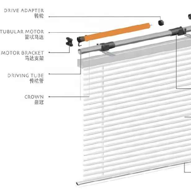 Blinds Cordless Roman Rollers Motor for Google home operation