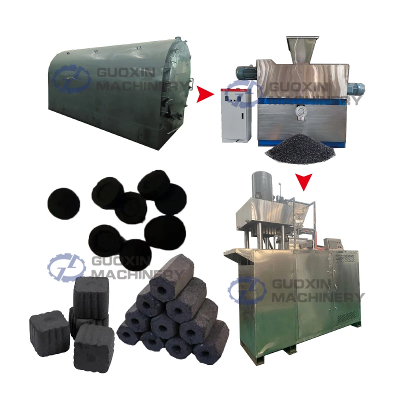 Factory sale chacoal making machine briquette machine wood bamboo coconut charcoal manufacturing plant