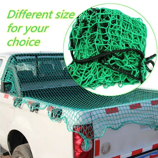 elastic knotless mesh heavy duty with hooks bed climbing cover trailer load security cargo net for trucks
