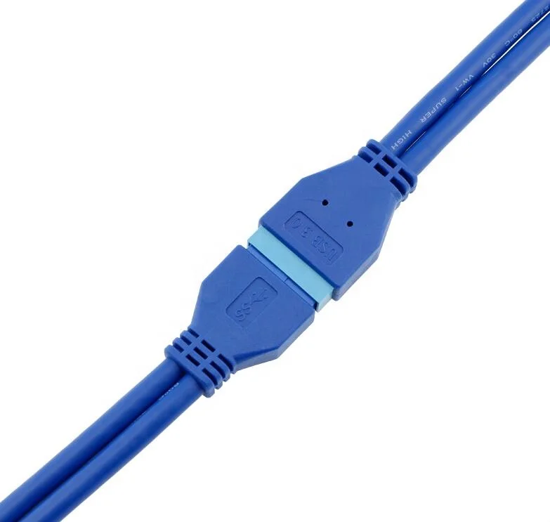 High Speed USB 3.0 Motherboard Header 20 Pin Male to Female Extension Cable