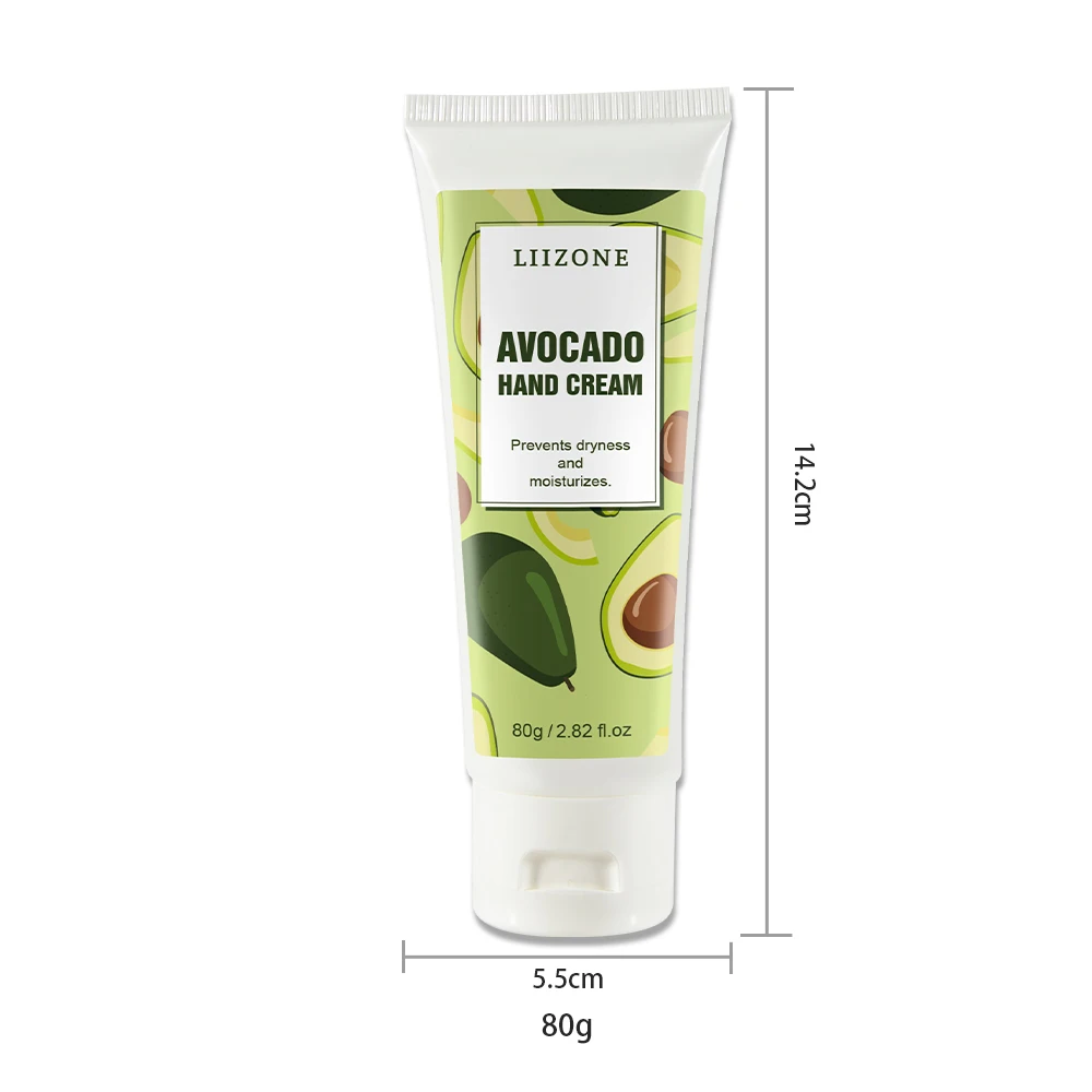Private Label Organic Nourishing Moisturizing Avocado Hand Cream Fruit Fragrance Hand Cream For Dry Hand Care