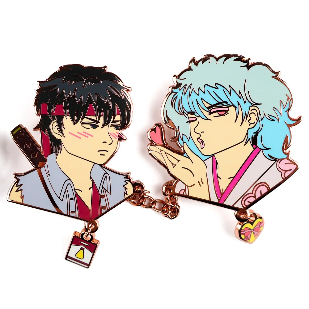 wholesale cheap hanging  plated flower jewelry designer brooches and pins