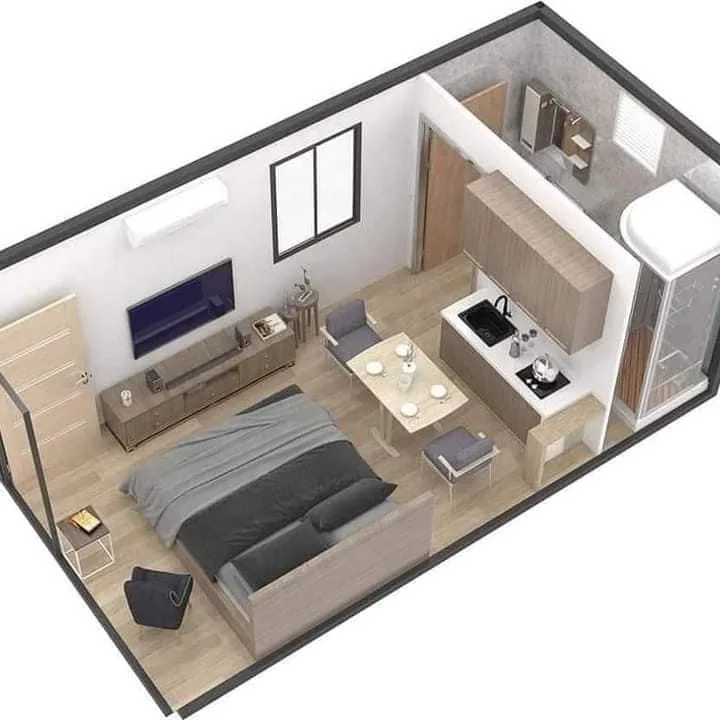 Factory Supplies Prefabricated House Portable Modular Ready Made Light Steel Mini Modular Prefab House