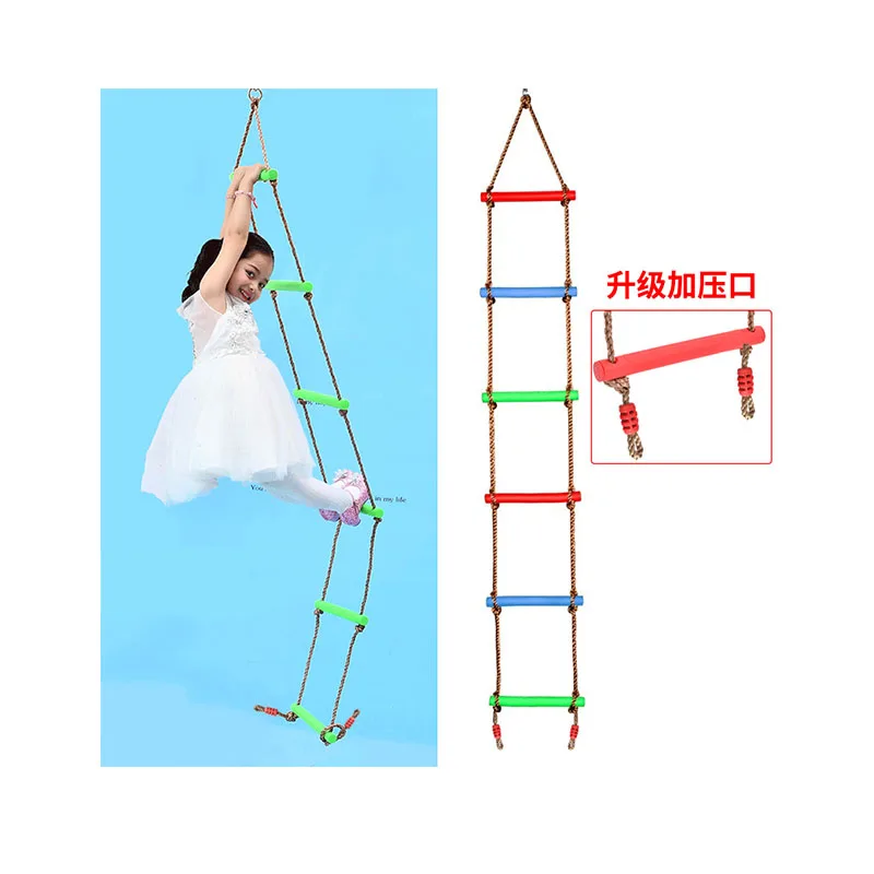 Kids climbing rope ladder rope access ladder for outdoor garden swing