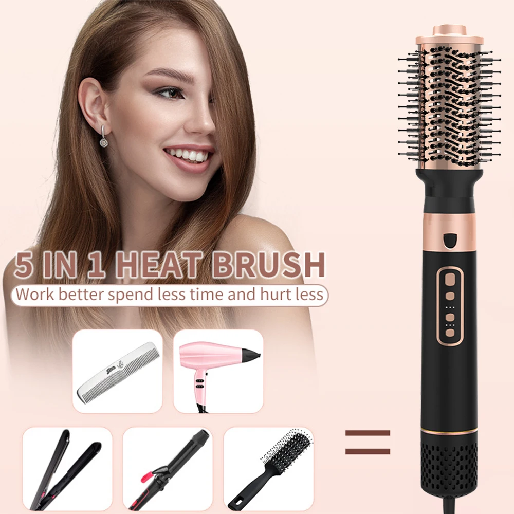 Круглый Фен-щетка для волос planchas de cabello profesional personalizada