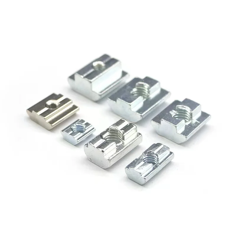 High Quality Roll-in T-slot Nuts Spring Loaded Ball Nuts 2020 3030 4040 4545 Spring T Nuts With Loaded Ball M8