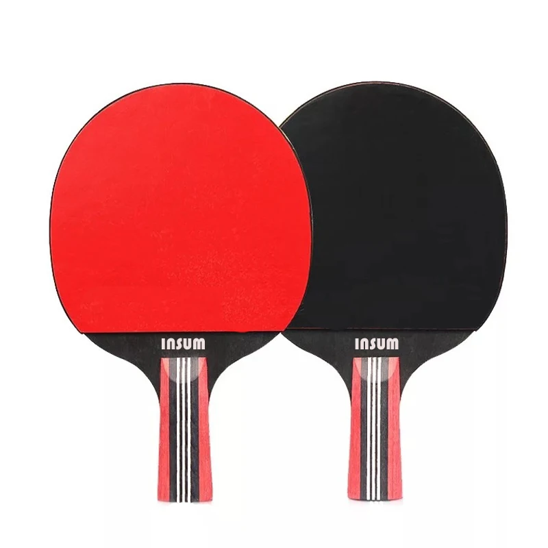 Customized Table Tennis Racket, Table Tennis Racket Two Pimples in Rubber Long Handle  Bat Wholesale