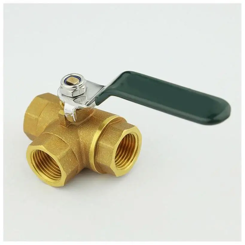 Brass Valve Parts Pipe Fittings Safety Globe Shut Off Magnetic Lock Irrigation Cylinder Sanitary 3 Way Elbow Diverter Valve