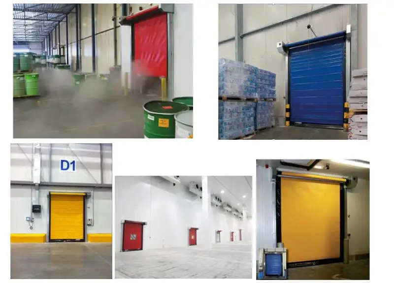 
Cold Storage Rolling Folding Roller Shutter Fast PVC Fabric Door 