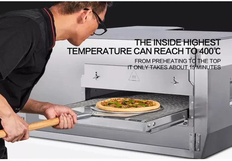 Large Capacity Crawler Pizza Oven Commercial Electric Hot Air Circulation Smart Pizza Oven