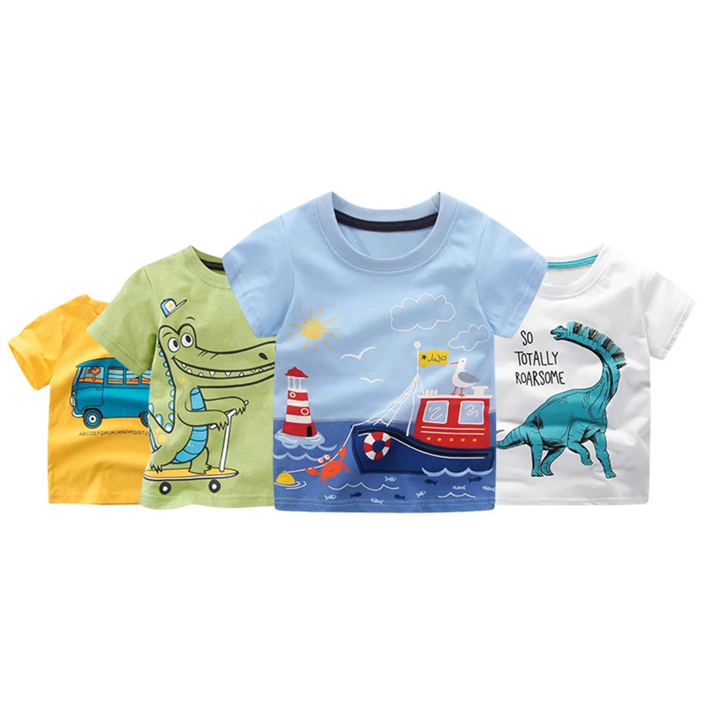 2021 мультяшный 100% хлопок, дешевая оптовая продажа детских футболок/