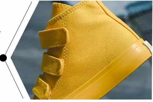 Детская парусиновая обувь с высоким верхом и модной тканевой обуви карамельного цвета