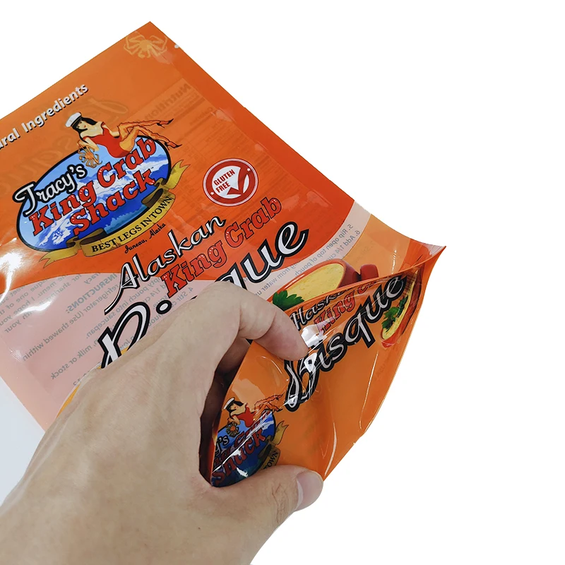 High Temperature Plastic Sauce Food Packaging Zipper Stand Up Moi Moi Steaming Cooking Pouches Bags retort pouch packaging