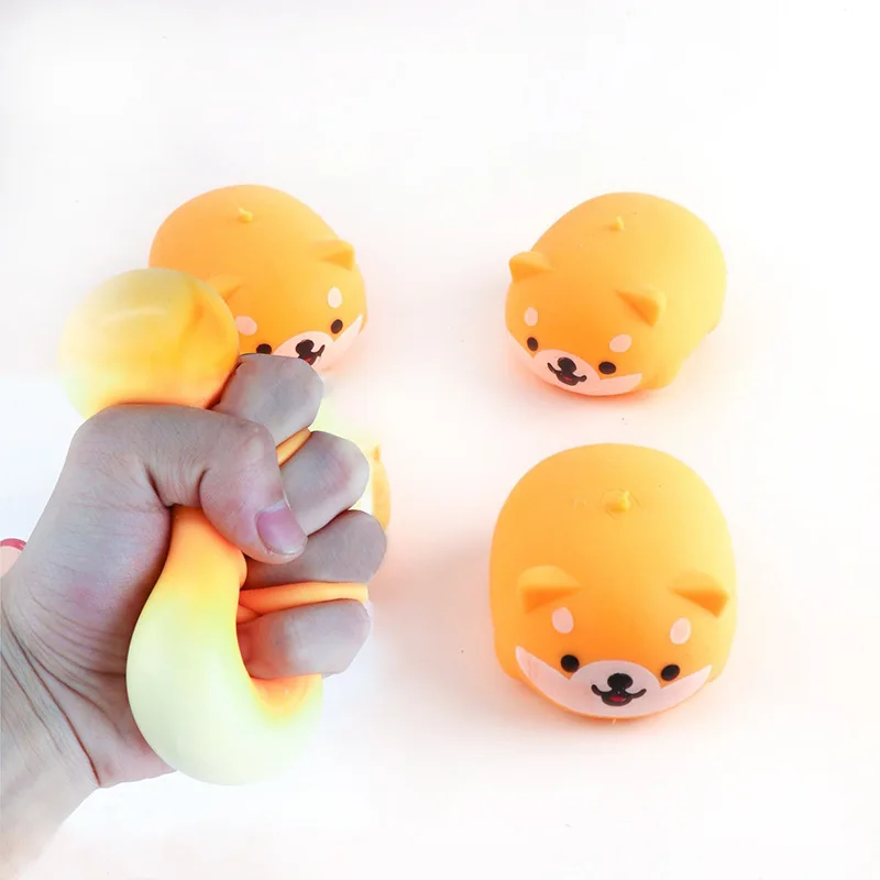 Hot sale Shiba Inu Squeeze Squish Balls Venting Children Adults Decompression Sensory Fidget Toy animal stress ball