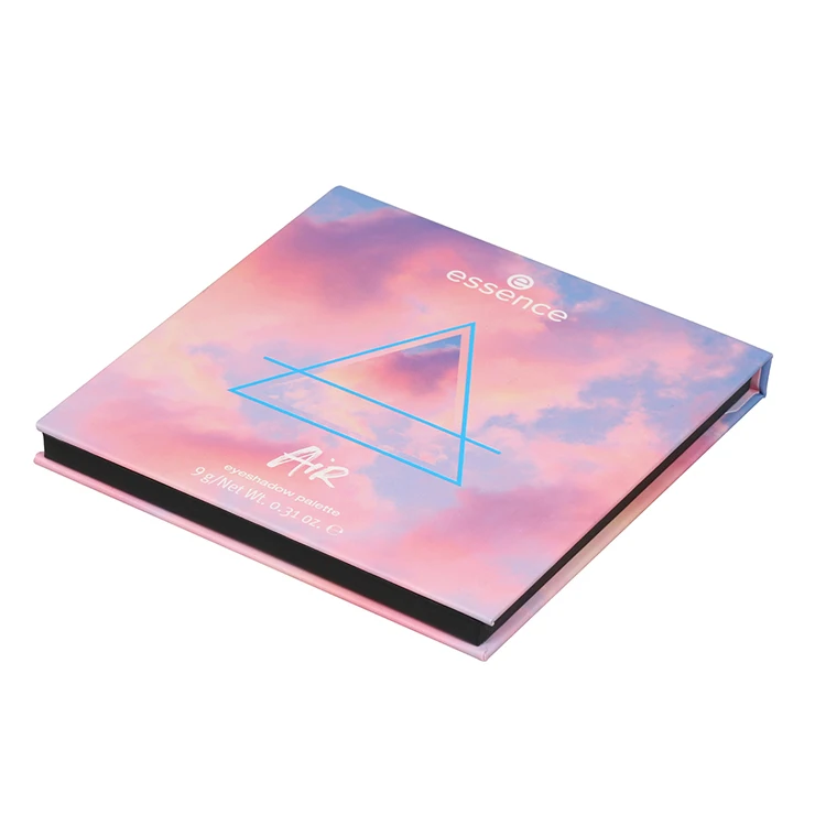 Wholesale Private Label Personalized Empty Cheap Neutral Mini Book Packaging Magnetic Makeup Eyeshadow Palette Box Eye Shadow
