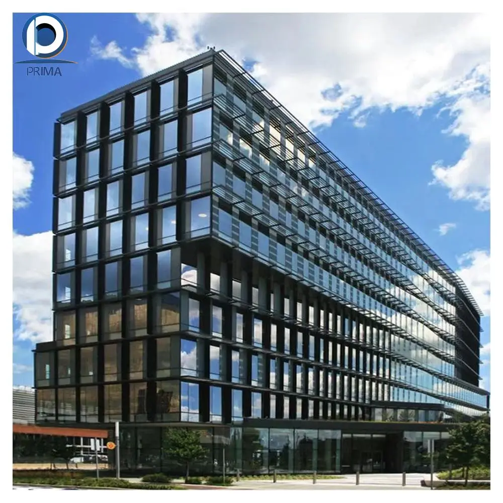 Prima Thermal Break Aluminium Curtain Wall Glass Unitized Facade Curtain Wall