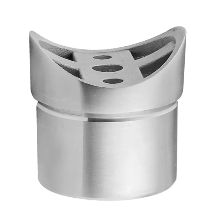 Stair Fence Fittings Collar Shape Stainless Steel Balustrade Tube Saddle Vertical Wire Infill