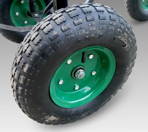 Tangshan sourse factory wholesale heavy duty Wheel Barrow Platform Hand truck Hand Trolley Tool Cart Rubber Wheel Caster