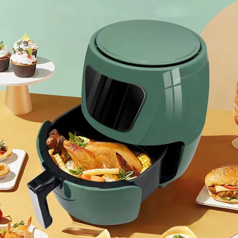 LCD Touch Screen Air Fryer Electric Digital Hot Air Circulation Multi Functional Intelligent Air Fryer De 6l