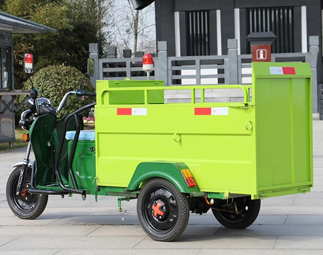 RNKJ Small Box Road Sanitation Vehicle Garbage Collector Tricycle for public cleaning services